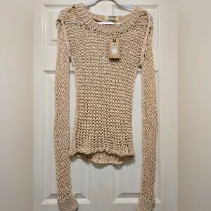 NWT All Saints Cream Hand Knit Size 4